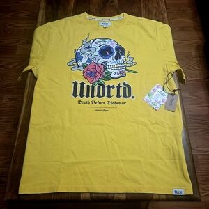 UNDRTD Men's Yellow Graphic T-Shirt